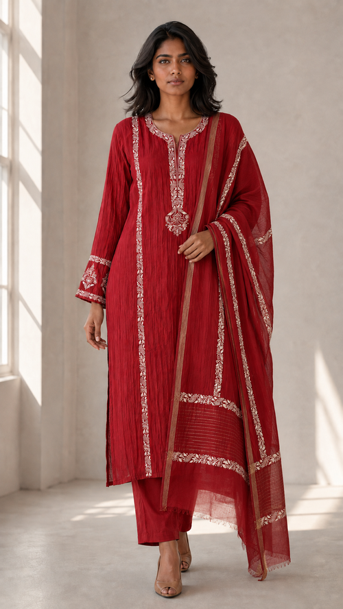 Dia Mul Chanderi set