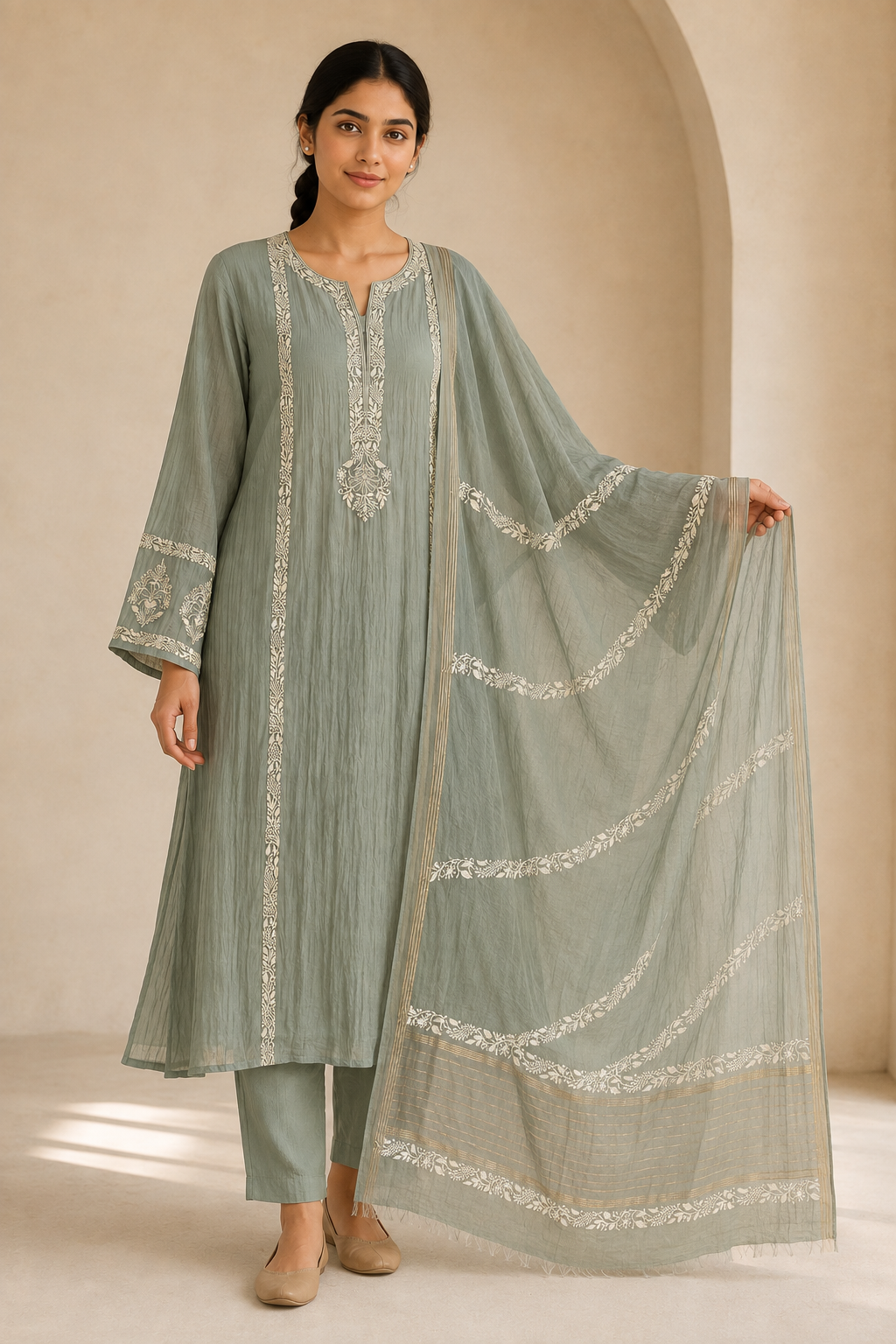Dia Mul Chanderi set