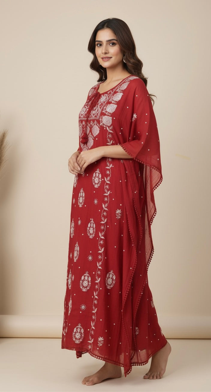 Kaftaan with Cutdana and Moti work