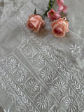 Tissue Silk Unstitched Suit with thread work