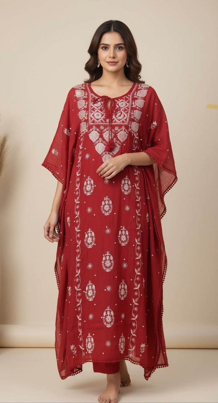 Kaftaan with Cutdana and Moti work