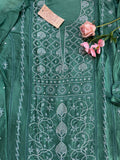 Muga Silk Semi-stitched Suit with heavy panel work