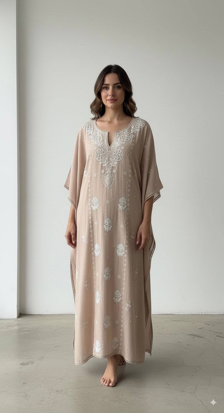 Kaftaan with Cutdana and Moti work