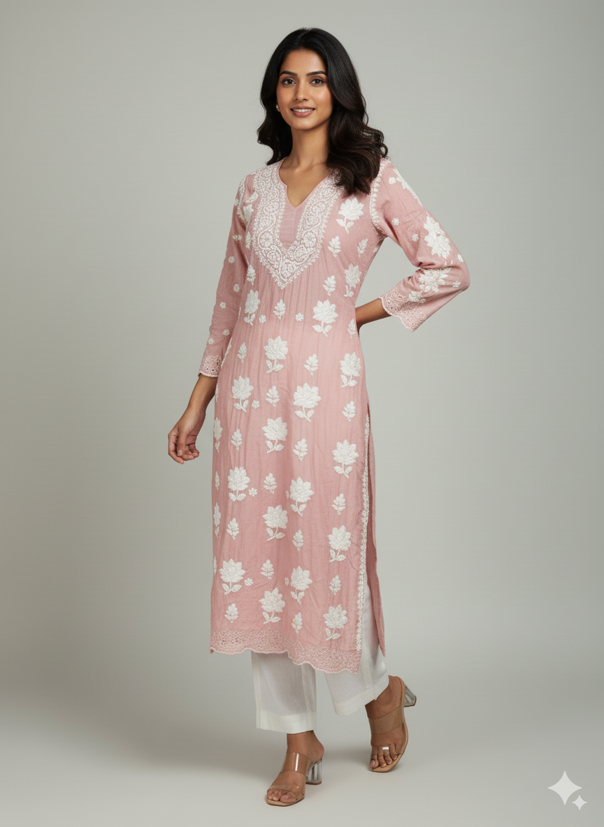 Cutwork Muslin Kurti