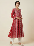 Meher A-line Mul Chanderi Kurti