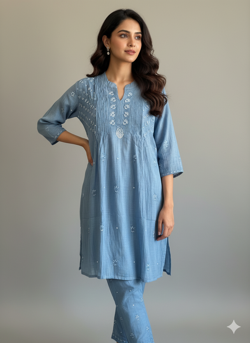 Diva Mul Chanderi Co-ord set