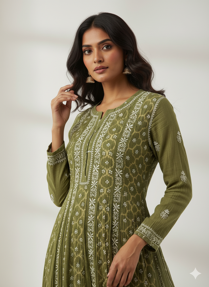 Khwaab Brocade A-line kurti