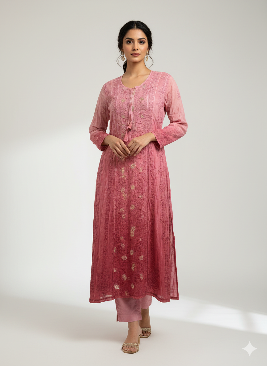 Diya Mul Chanderi Kurti