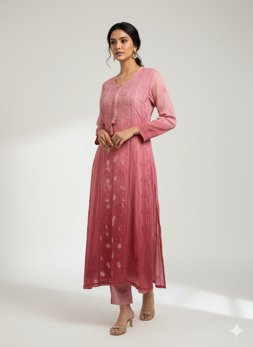 Diya Mul Chanderi Kurti