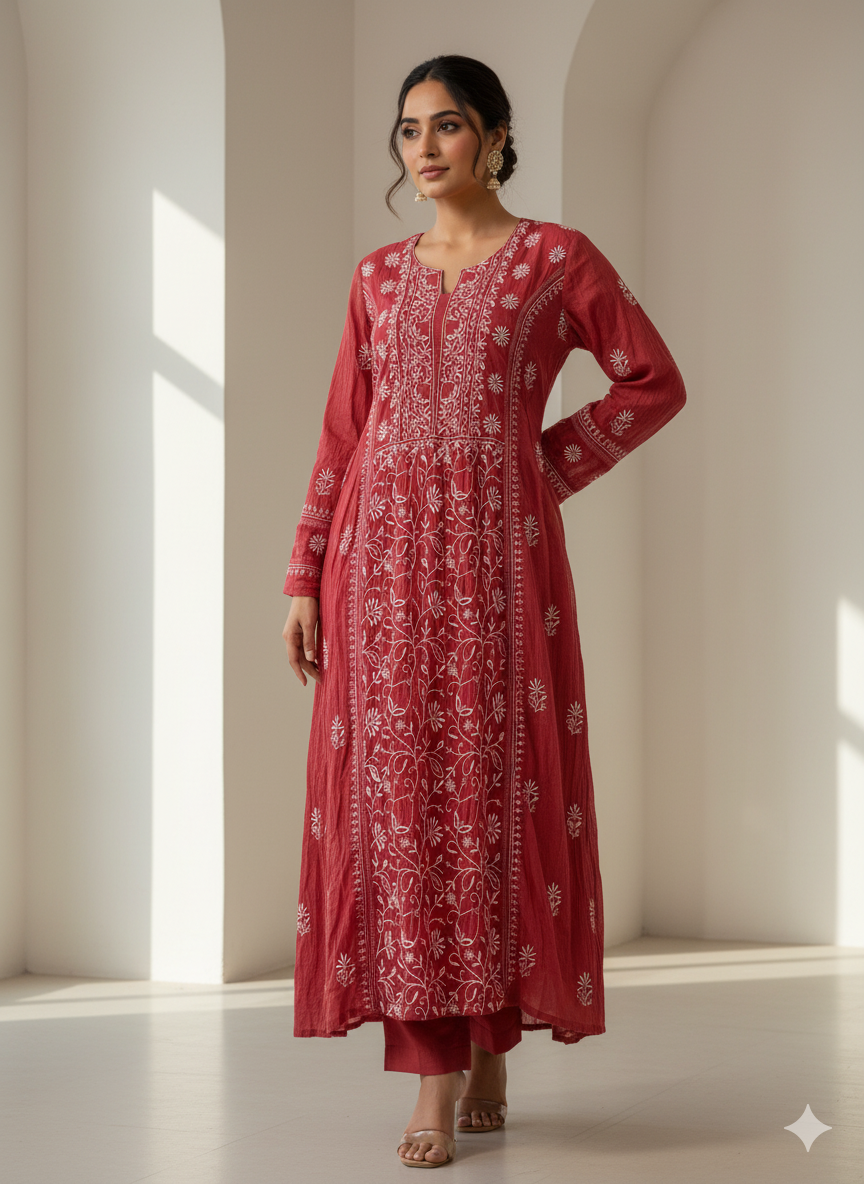 Pure Mal Chanderi Dupatta set