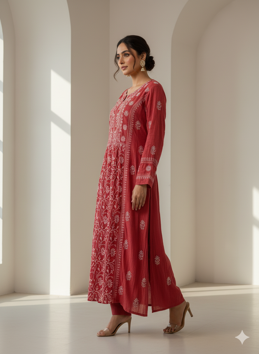 Pure Mal Chanderi Dupatta set