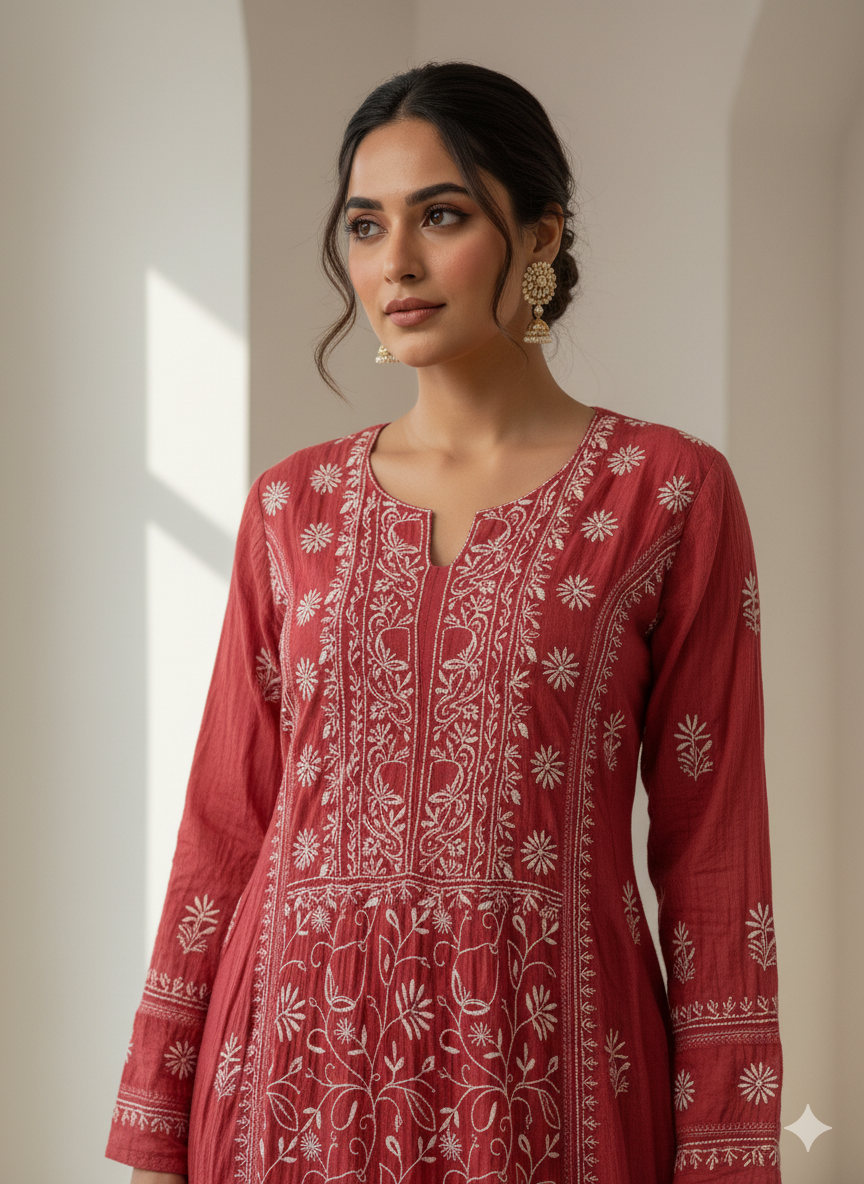 Pure Mal Chanderi Dupatta set