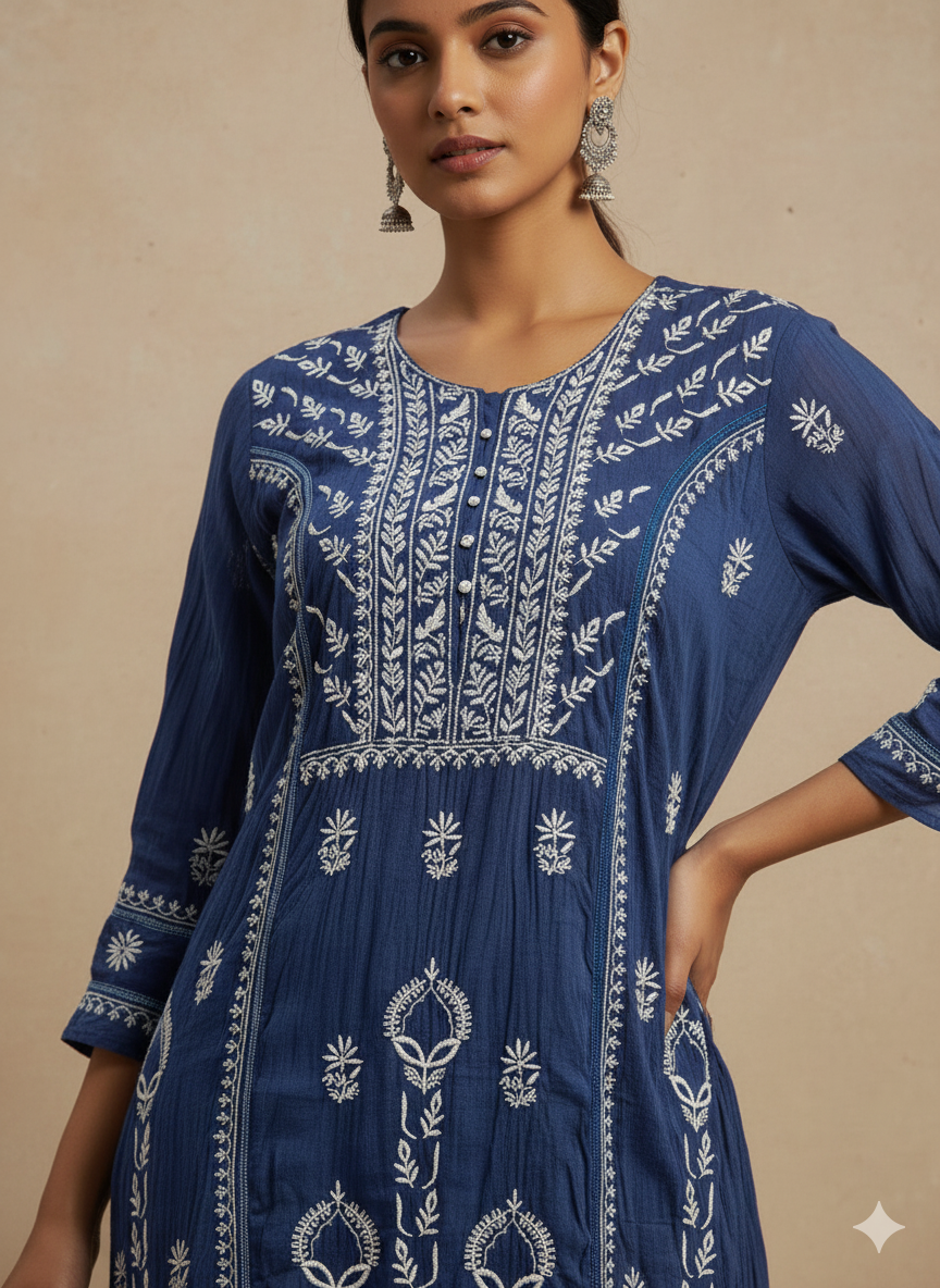 Pure Mal Chanderi Contrast Dupatta set