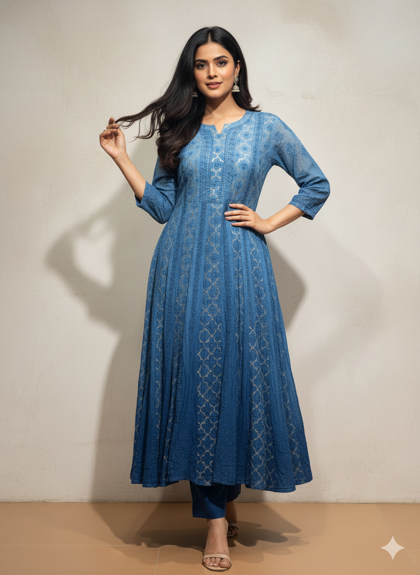 Khwaab Brocade A-line kurti