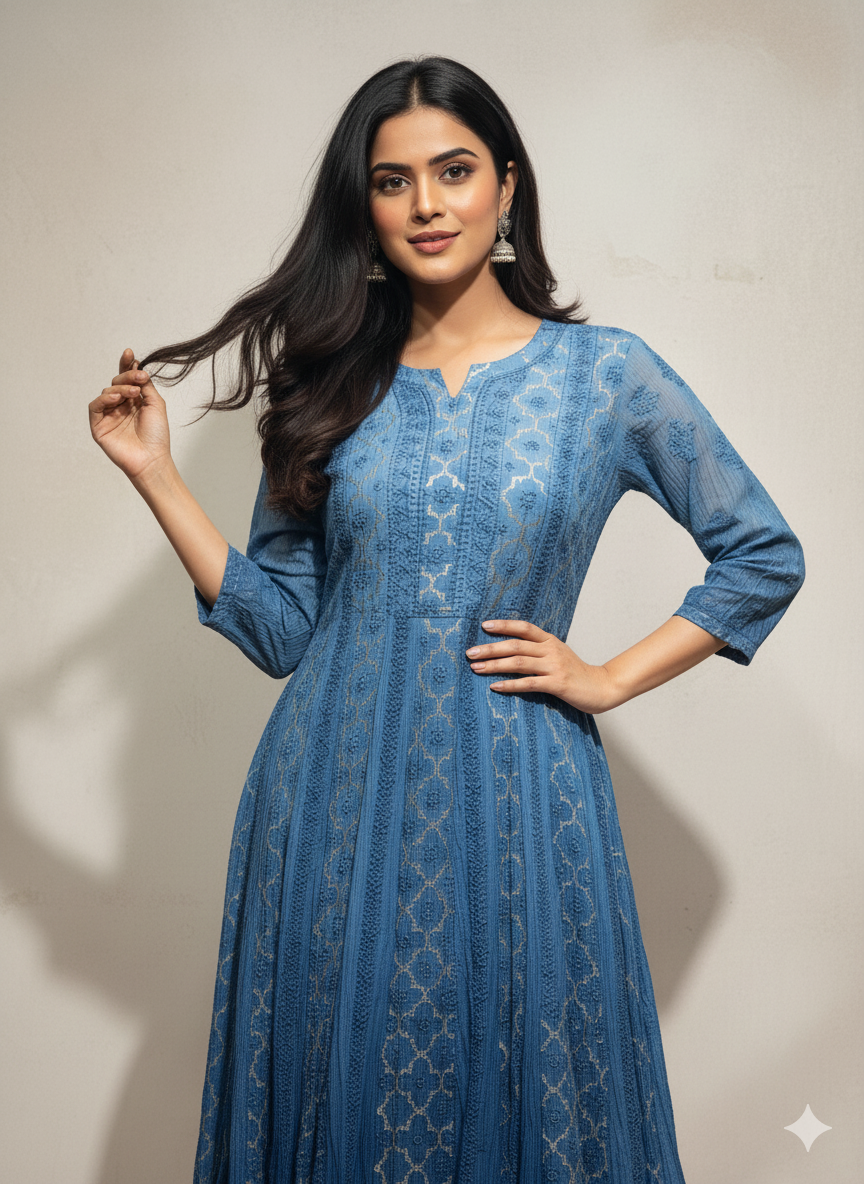 Khwaab Brocade A-line kurti