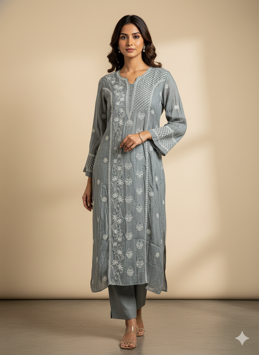 Pure Mal Chanderi Dupatta set