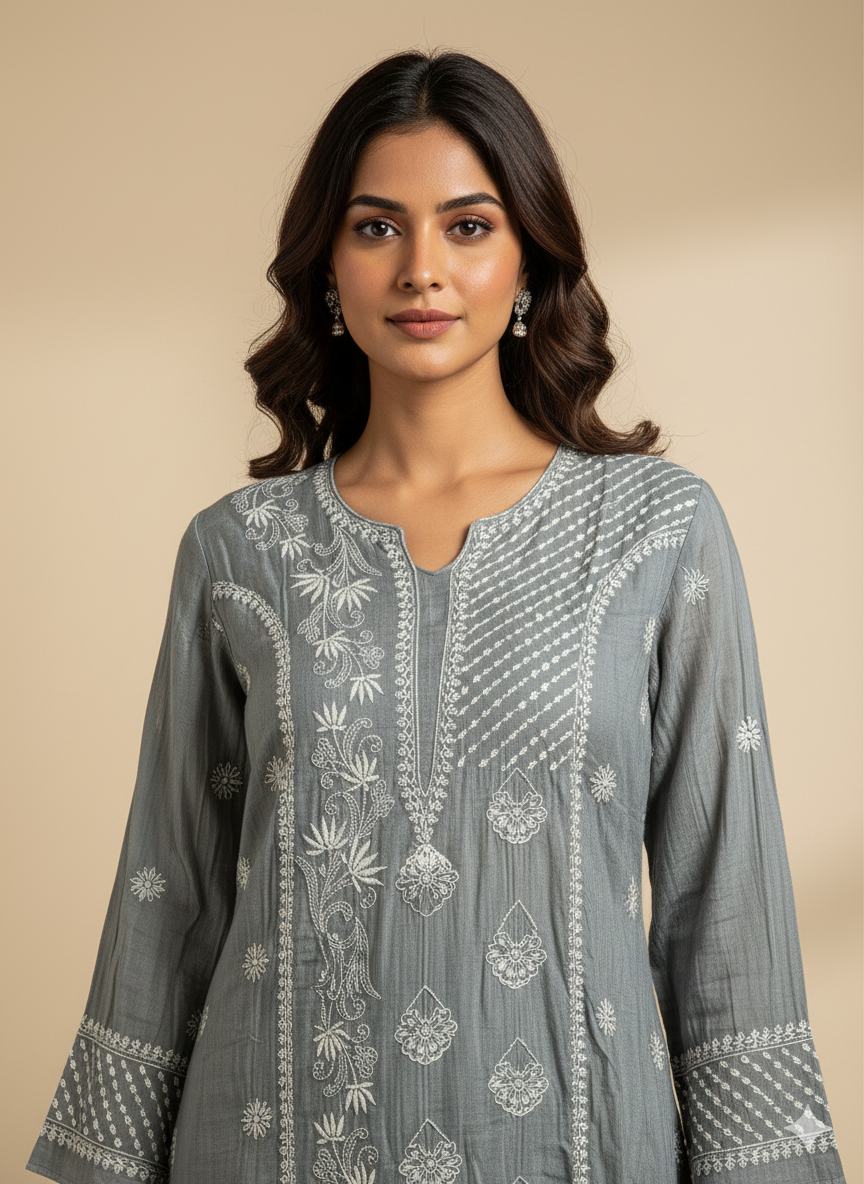 Pure Mal Chanderi Dupatta set