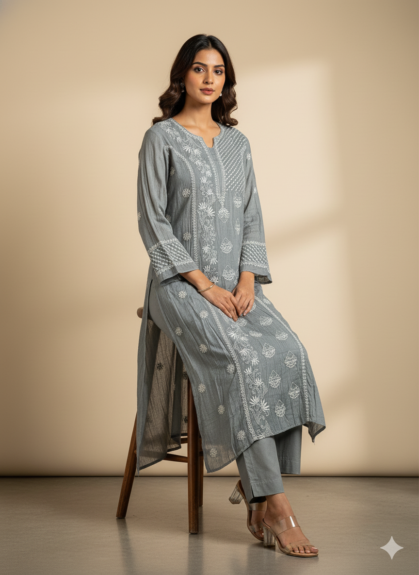 Pure Mal Chanderi Dupatta set