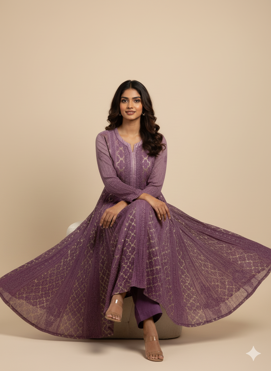 Khwaab Brocade A-line kurti