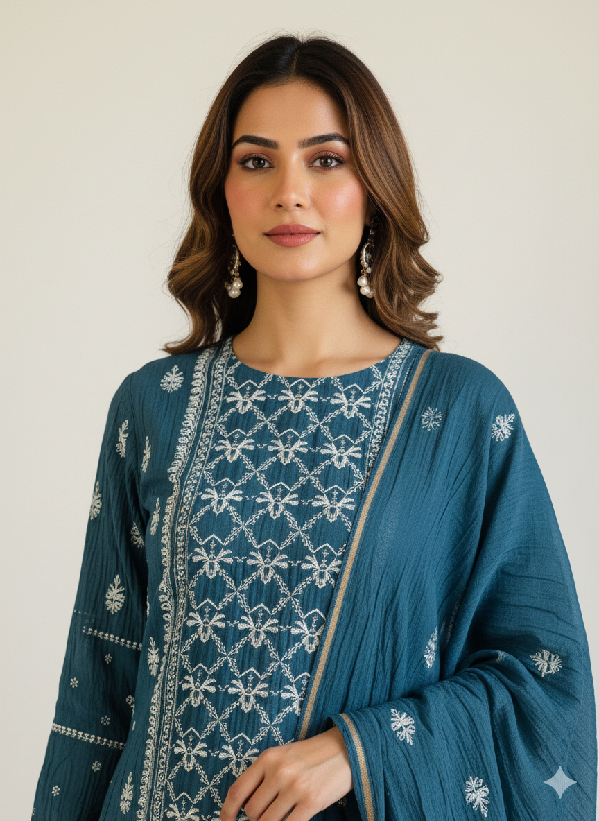 Pure Mal Chanderi Dupatta set