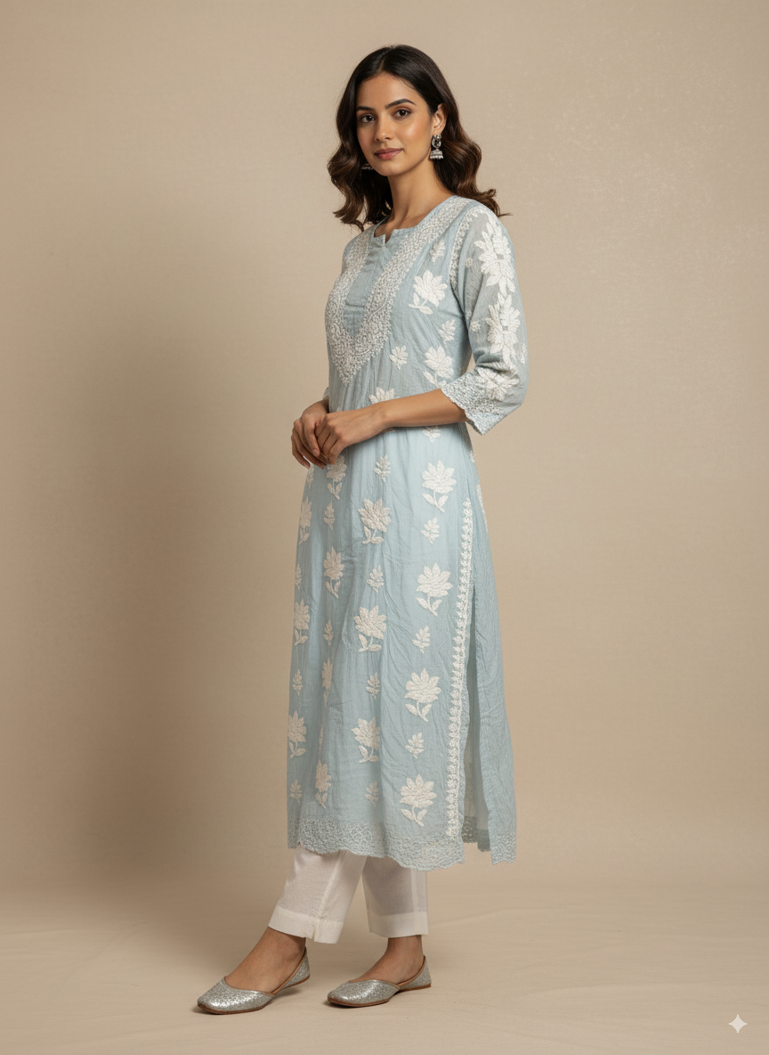 Cutwork Muslin Kurti