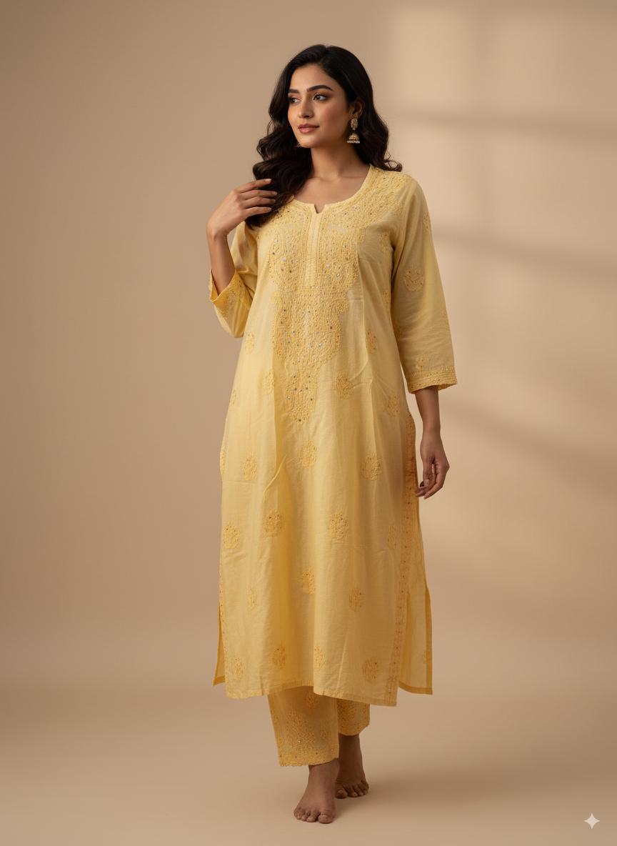 Pia Chanderi Co-ord set with Mukaish work