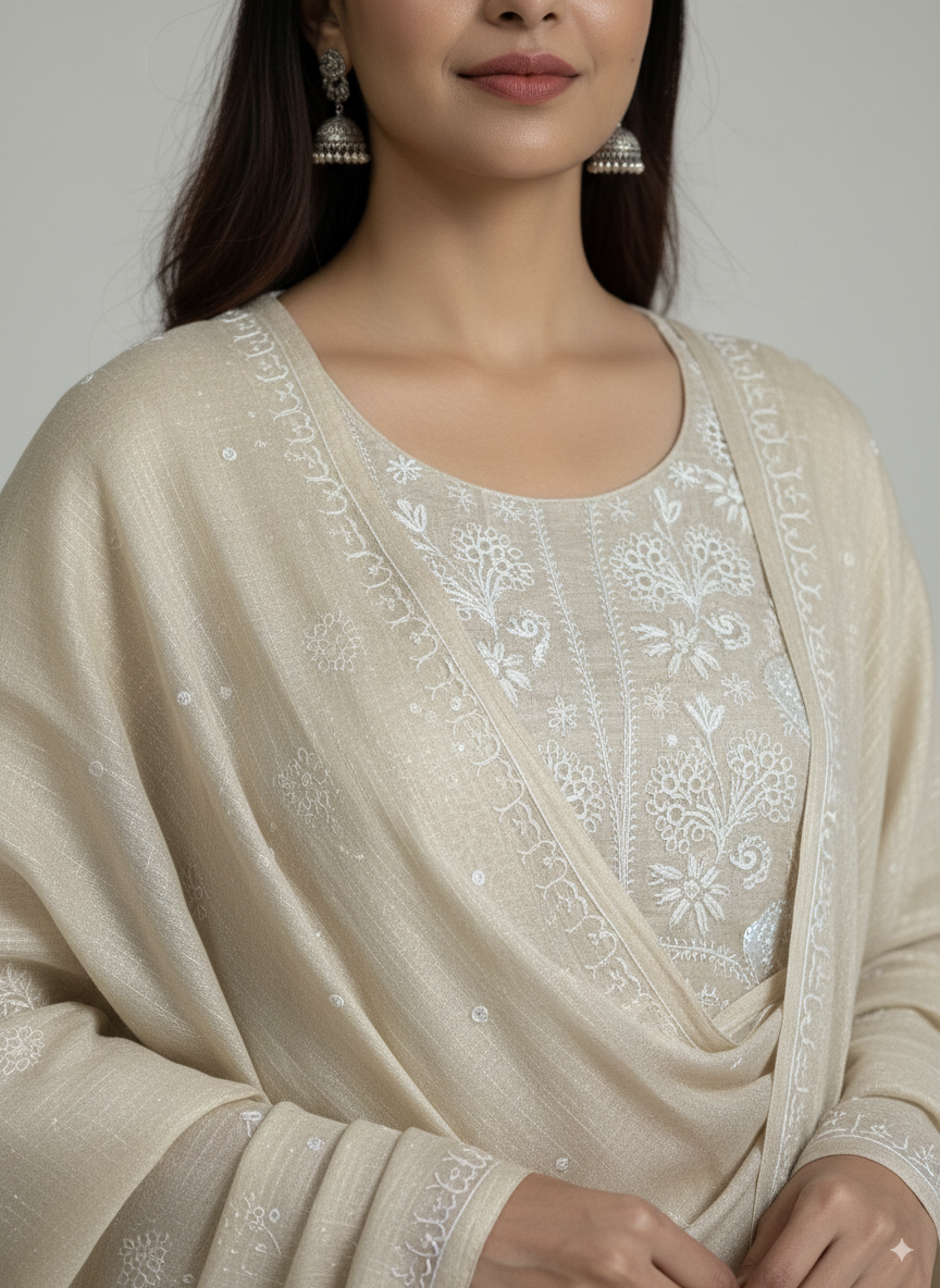 Zehen Tissue Anarkali with Dupatta