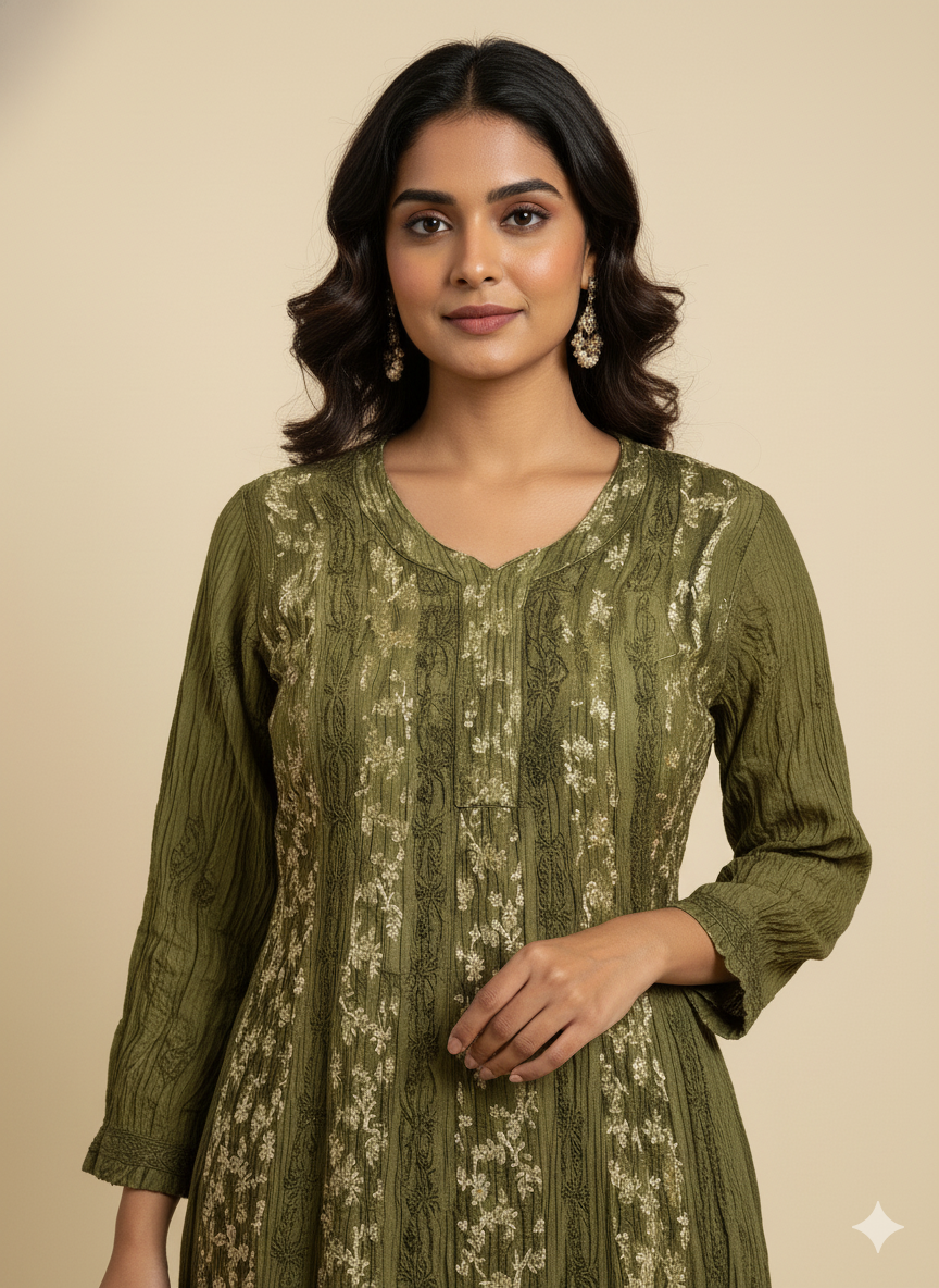 Khwaab Brocade A-line kurti
