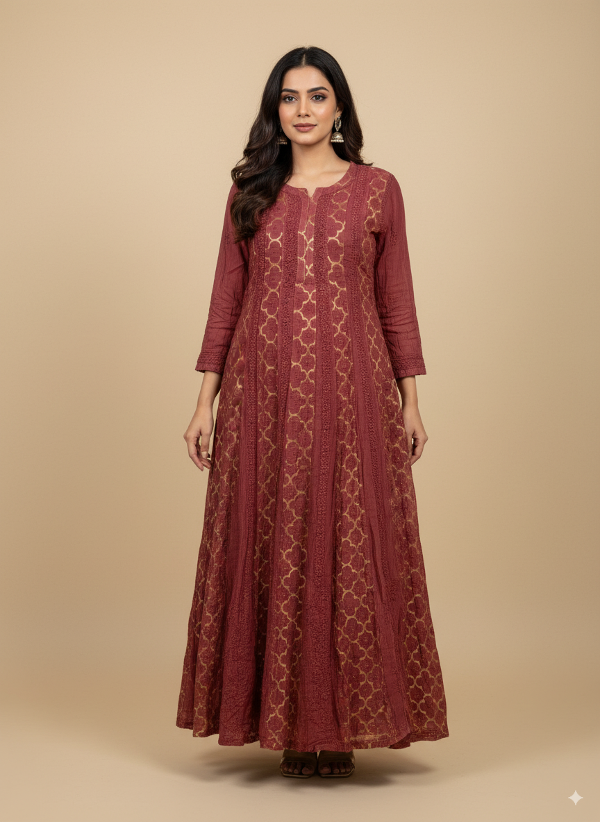 Khwaab Brocade A-line kurti